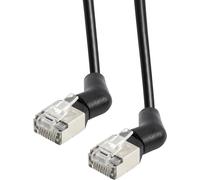 Maxtrack TI53-3L RJ45 Câble réseau, câble patch 10 Gbit/s, CAT 6a U/FTP 3 m noir Contacts enfichables orientables à 360° 1 pc(s)