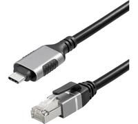 Maxtrack USB-C® / RJ45 réseau informatique Câble adaptateur CAT 6 [1x USB-C® mâle - 1x RJ45 mâle] 1.00 m noir