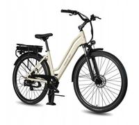 Maxtron Urban 7 - Vélo Électrique - Moteur 250w - Batterie 36v 12.8ah - Autonomie 70km. Max25km/H - Beige Multicolore