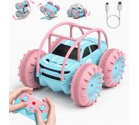 MaxTronic Chargement Direct Voiture Télécommandée avec LED Réglable, Amphibie RC Radiocommandée pour Enfant 4WD 360° Rotation, 2.4Ghz Tout Terrain Voiture Cars Fête Cadeau 3-12 Ans Garçon Fille