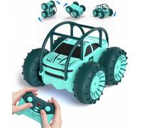 MaxTronic Chargement Direct Voiture Télécommandée avec LED Réglable, Amphibie RC Radiocommandée pour Enfant 4WD 360° Rotation, 2.4Ghz Tout Terrain Voiture Cars Fête Cadeau 3-12 Ans Garçon Fille