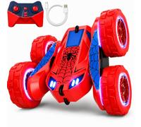 MaxTronic Double Charge USB-C Directe Voiture Télécommandée, LED / Vitesse Réglable 15km/h, 4WD Tout-Terrain, 360° Stunt, 2.4G, Rechargeable Jouet Robuste Cadeau pour Enfants 3-12 Ans Garçon Fille