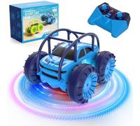 MaxTronic Voiture télécommandée Amphibien télécommandée, rechargeable, charge directe à 360 °, saut étanche, 2,4 G, 15 km/h, 4 roues motrices, tout-terrain, jouet pour garçons de 3 à 12 ans