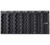 Maxware de caisse à monnaie Monnayeur zähl Planche pour pièces de monnaie EURO