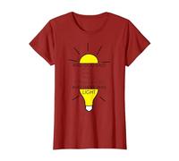 Maxwell Equation Logo and God Said and There Was Light. T-Shirt, Femme, Canneberge, XL