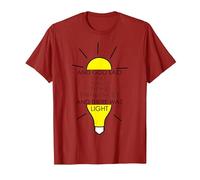 Maxwell Equation Logo and God Said and There Was Light. T-Shirt, Homme, Canneberge, S
