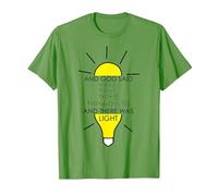 Maxwell Equation Logo and God Said and There Was Light. T-Shirt, Homme, Herbe, S