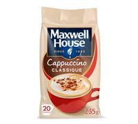MAXWELL, Cappuccino Classique, sachet de 235g de Cappuccino Soluble, 20 Tasses de Cappuccino