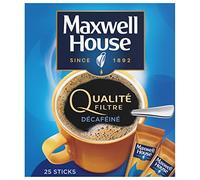 Maxwell House Café soluble décaféiné Qualité Filtre – 25 sticks