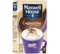 MAXWELL HOUSE - Cappuccino Milka Café Soluble 8 sticks - Sachet de 154 g