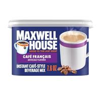 Maxwell House Mélange instantané pour boissons de style café, facile à préparer, 1 boîte, pour café rapide le matin ou friandise de l'après-midi, café français, produits laitiers casher 215,5 g