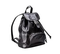 Maxwell Scott Sac à Dos à Rabat à Boucle en Cuir Italien pour Femme - Sparano Noir