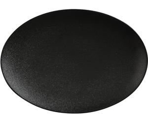 Maxwell & Williams - Assiette Ovale en Porcelaine, Collection Caviar, 30 cm - Noir