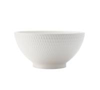 Maxwell & Williams Basics Diamonds Lot de 6 bols à riz, Porcelaine, blanc, 12,5 cm