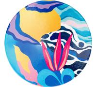 Maxwell & Williams BE FIERCE Keramikuntersetzer Blue Amazonia, Untersetzer, Keramik / Kork, 10 cm, DU0426