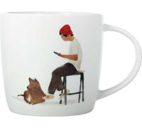 Maxwell & Williams Becher Best Furry Friends - Cafe Waiting, Tasse, Hundemotiv, Porzellan, 400 ml, DX1066