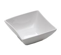 Maxwell Williams East Meets West Side Bol, Carré Blanc en Porcelaine 10 cm