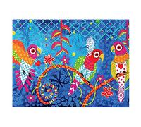 Maxwell & Williams - Serviette de Table 100% Coton, Imprimés de Perroquets Colorés, Collection Love Hearts by Donna Sharam, 50 x 70 cm - Multicolores