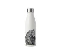 Maxwell & Williams - Bouteille Isotherme Double Paroi en Inox 18/8, Dessin Fleuri de Wombat, Collection Marini Ferlazzo, 500 ml - Blanc
