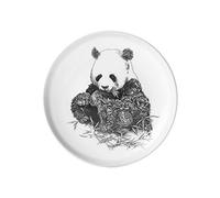 Maxwell & Williams Marini Ferlazzo Side Plate in Gift Box, Decorative Giant Panda Print, Fine Bone China, Black / White, 2 cm