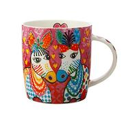 Maxwell & Williams Mug Animal Love Hearts avec motif Zig Zag Zeb, boîte cadeau, porcelaine, rose, 37 ml