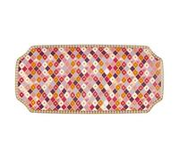 Maxwell & Williams - Plat de Service en Porcelaine, Collection Teas & C's Kasbah, Modèle HV0126, 25 x 11.5 cm - Couleur Rose et Or