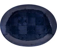 Maxwell & Williams Platte Arc oval, Servierplatte, Keramik, Indigoblau, 36 x 27 cm, DR0452