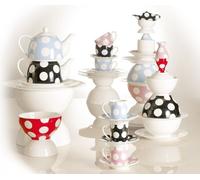 Maxwell & Williams Porte-sachets de thé Polka Dot, Porcelaine, à pois, Rouge, PD3051