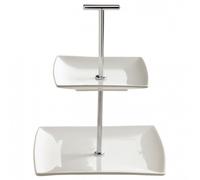 Maxwell & Williams Présentoir 2 étages East meets West Blanc JX250118