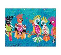 Maxwell & Williams - Serviette de Table 100% Coton, Imprimés Cacatoès Colorés, Collection Love Hearts by Donna Sharam, 50 x 70 cm - Multicolores