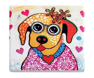 Maxwell & Williams Smile Style Posey Sous-Verre, Dessous-de-plat, Céramique / Liège, 9,5 cm, DU0031