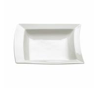 Maxwell & Williams Sway Teller Tief, Suppenteller, Tiefer Teller, Salatteller, Porzellan, Weiß, 24 cm, JX31041