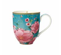 Maxwell & Williams TC Silk Road Becher, Kaffeebecher, Teetasse, Tasse, in Geschenkbox, Porzellan, Aqua, 440 ml, HV0170