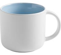 Maxwell & Williams Tint Becher, Tasse, Kaffeebecher, Trinkbecher, Porzellan, Weiß / Hellblau, 450 ml, DI0011