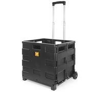 MaxWorks 51051 Chariot pliable à roulettes pour enseignants - Chariot multifonction avec rangement supplémentaire, roues durables et design facile à plier pour salle de ureau, shopping - Sans