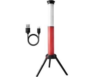 MaxWorks Lampe de Travail LED Multifonction avec Pieds Pliables avec 4 Modes Super Lumineux, Lumineux, Faible et SOS convertit de la lumière Rouge à la lumière Blanche Brillante