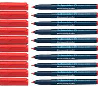 Maxx 240 Lot De 10 Marqueurs Permanents À Pointe Fine Rouge