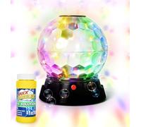 Maxx Bubbles Bubble Light Show - Grande machine à bulles avec lumières disco rotatives | Machine à bulles automatique pour enfants et adultes | Parfait pour les fêtes, mariages, anniversaires et