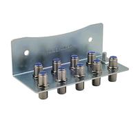 maxx.onLine Angle de terre à 9 voies pour commutateur satellite, LNB, amplificateur d'antenne, compensation de potentiel pour câble coaxial, bloc de terre, rail de terre pour mise à la terre satellite