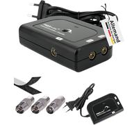 maxx.Online antenna amplifier with 2 outputs 2X 20 DB Amplification IN adapter, 85-1006 MHz, cable TV, cable amplifier, amplifier Apartment