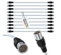 maxx.onLine Fiche F Quick 10 x 35 cm - Câble de connexion quadruple blindage ≥ 105 dB - Gaine en PVC blanc - Câble coaxial - Câble de cavalier - Câble patch - Câble d'antenne