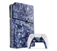 Maxx Tech Kit di piastre frontali per PS5 Slim - Blue Wave (Sony Playstation 5)
