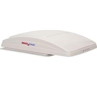 MAXXAIR Maxxfan Deluxe Capot de Toit en Plastique, Blanc, Ventilateur 12 V, 10 Vitesses, Thermostat, Habillage Pluie, télécommande, pour Camping-Car, 35,5 x 35,5 cm