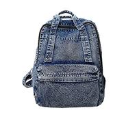 MaxxCloud Sac à dos vintage en denim pour ordinateur portable - Sac à dos décontracté en toile - Sac à main léger, denim, Standard, Classique