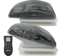 MAXXFAN Deluxe verre clair teinté Fenêtre de toit Capote de toit 40x40 cm avec ventilateur