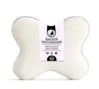 MaxxGoods Coussin orthopédique papillon en mousse à mémoire de forme + taie d'oreiller - Oreiller ergonomique - Coussin de soutien cervical respirant pour les personnes dormant sur le côté, sur le dos
