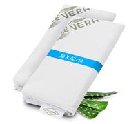 MaxxGoods Lot de 2 Housses d'oreiller Aloe Vera 70x42cm pour Oreiller Cervical - Hypoallergénique, Doux pour la Peau, Respirant et Facile d'entretien - Housse pour Oreiller orthopédique