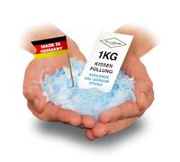 MaxxGoods Recharge de bâtonnets de mousse gel - 1 kg de mousse viscoélastique - Mousse souple rafraîchissante en forme de flocons - Pour rembourrage de coussin, pouf et plus encore - Rembourrage en