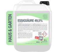 MAXXI CLEAN 5 l d'acide acétique 49,5% - Idéal comme nettoyant et détartrant - Pour la maison et le jardin - Acide acétique de qualité supérieure - Fabriqué en Allemagne