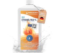 Maxxi Clean | 750 ML de bioéthanol pour cheminées de Table | Fabriqué en Allemagne | Inodore et sans suie pour Les cheminées à éthanol intérieures et extérieures